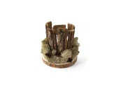 Малый подсвечник из коры и мха