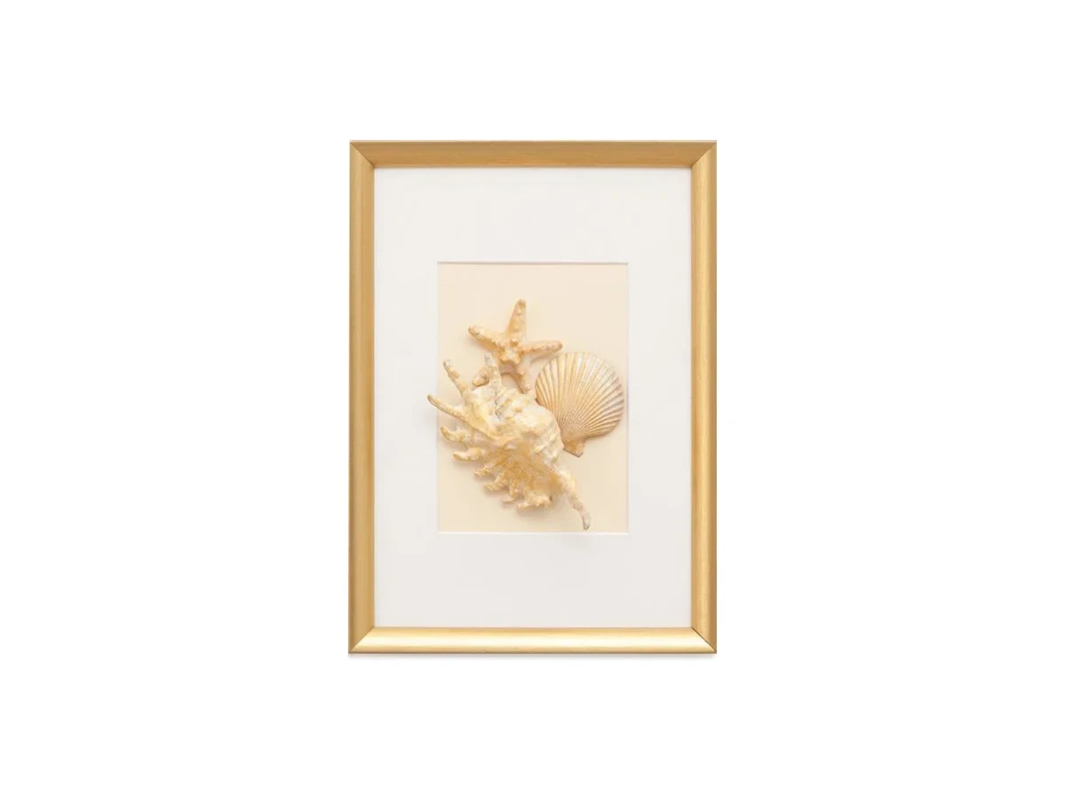 Морское панно в бело-золотистой гамме 708520  - фото 1