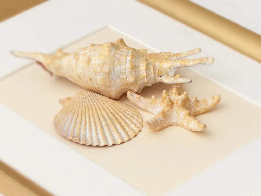 Морское панно в бело-золотистой гамме 708520  - фото 2