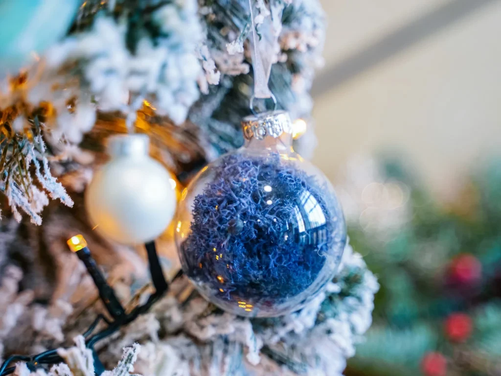 Новогодний шар со стабилизированным мхом 708532  - фото 2