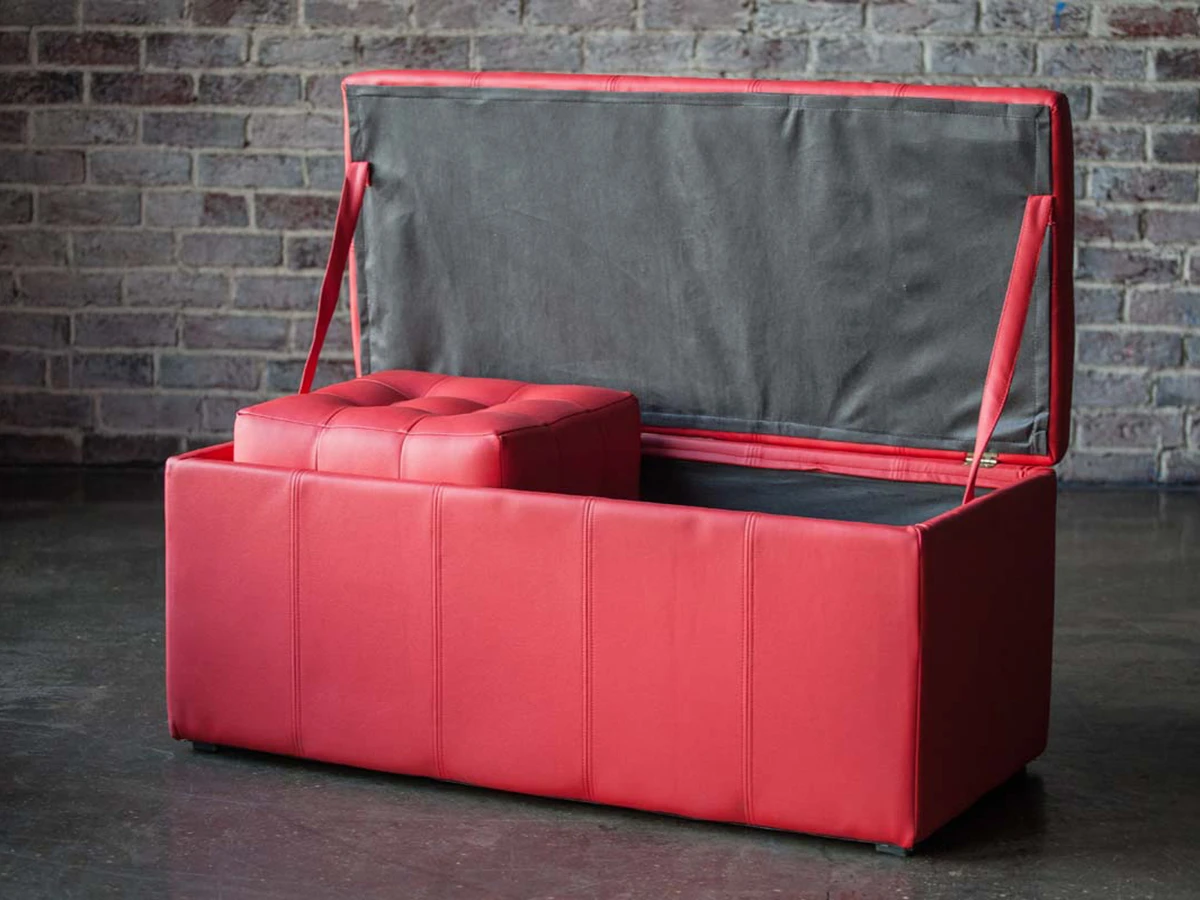 Банкетка Лонг Красная ЭкоКожа 713429  - фото 4