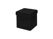 Пуф складной Черный ЭкоКожа
