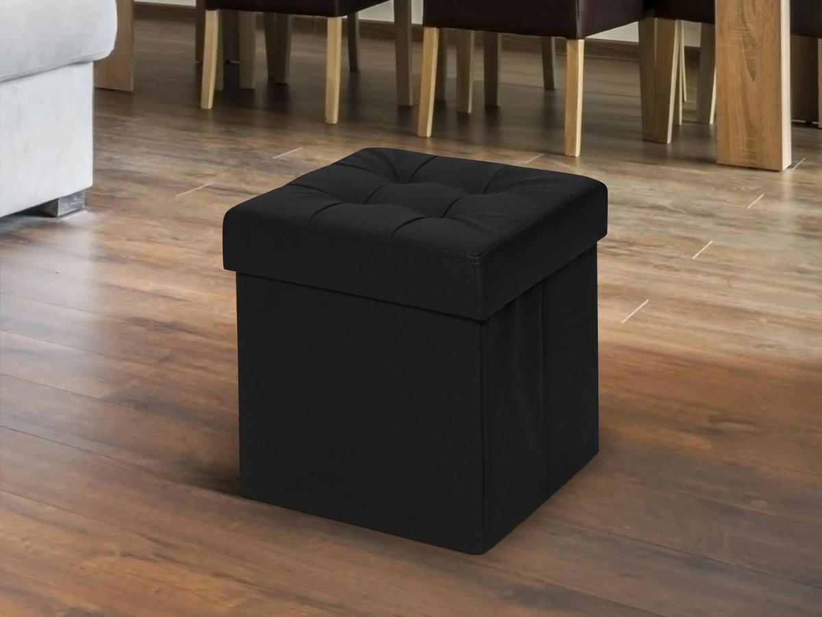 Пуф складной Черный ЭкоКожа 713443  - фото 5