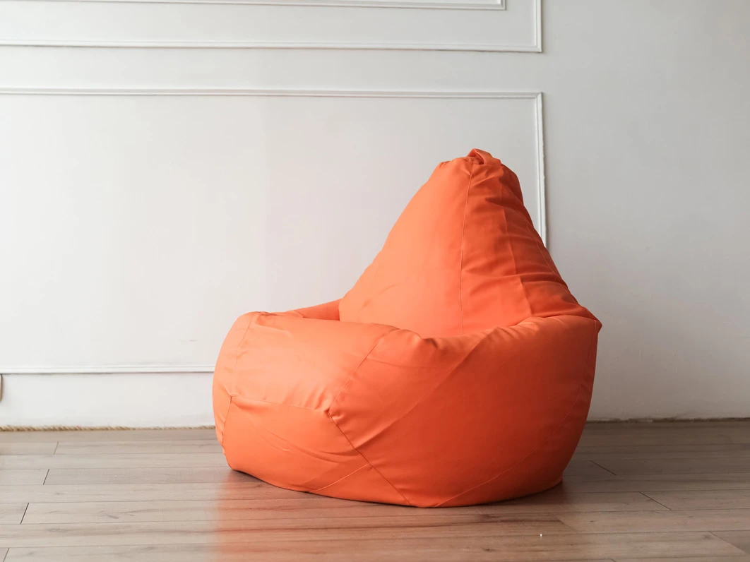 Кресло Мешок Оранжевая ЭкоКожа 714376  - фото 2