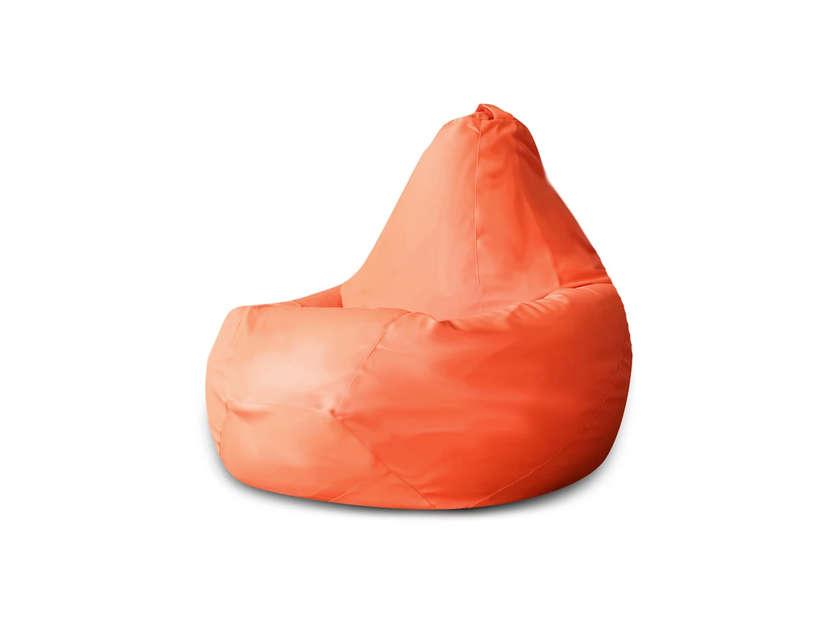 Кресло Мешок Оранжевая ЭкоКожа 714376  - фото 1