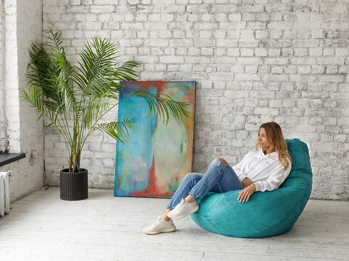 Кресло Мешок Нефритовый Велюр 714525  - фото 4