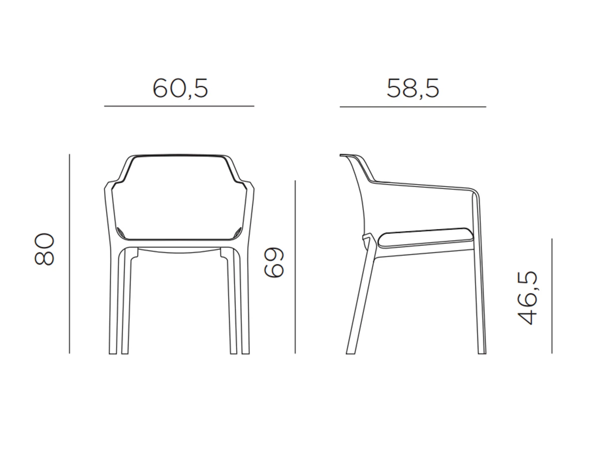 Кресло пластиковое Net 718700