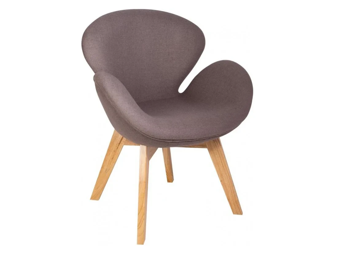 Кресло с обивкой Swan Wood Legs (Arne Jacobsen) A062 718960  - фото 1