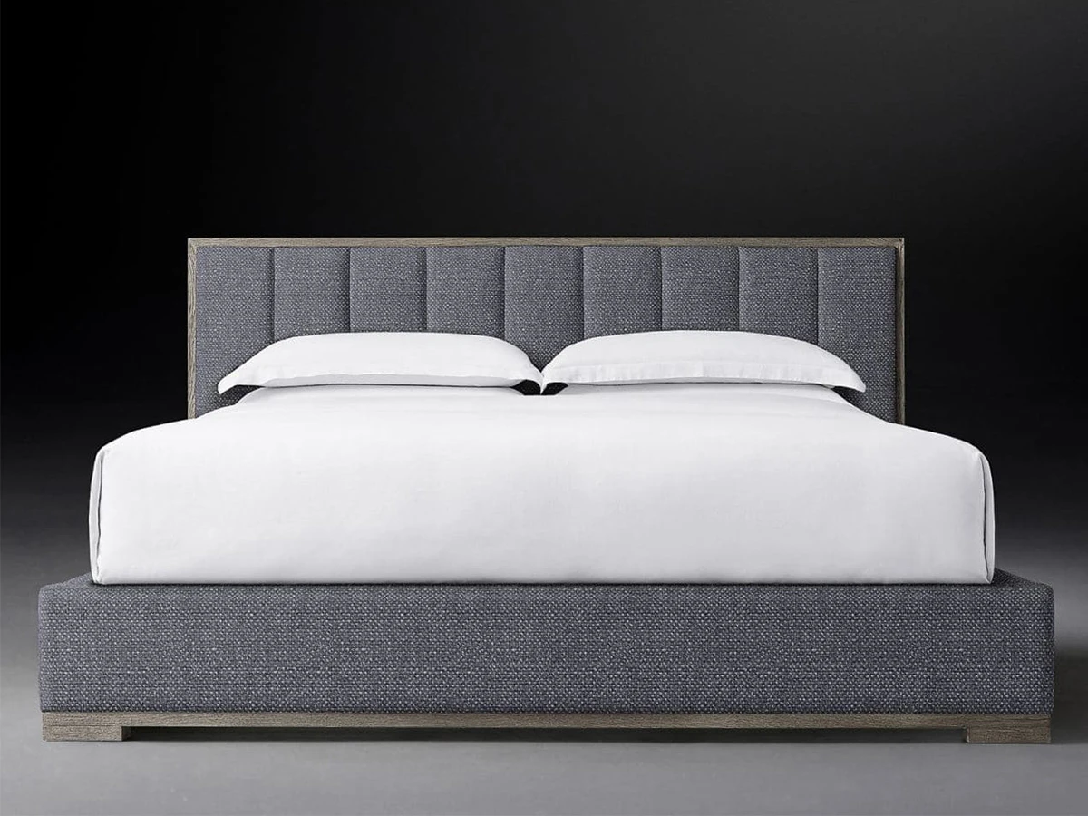 Кровать MODENA FRAMED PANEL VERTICAL CHANNEL 200х200, кат. ткани 3, изголовье 180 см 732531  - фото 5