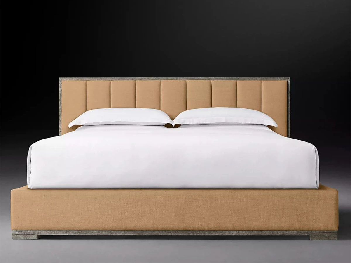 Кровать MODENA FRAMED PANEL VERTICAL CHANNEL 200х200, кат. ткани 3, изголовье 180 см 732531  - фото 7