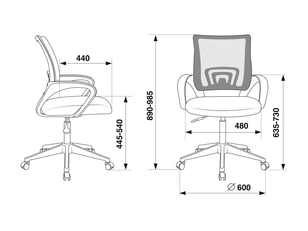 Кресло Бюрократ CH-695NLT/BLACK 725884  - фото 5