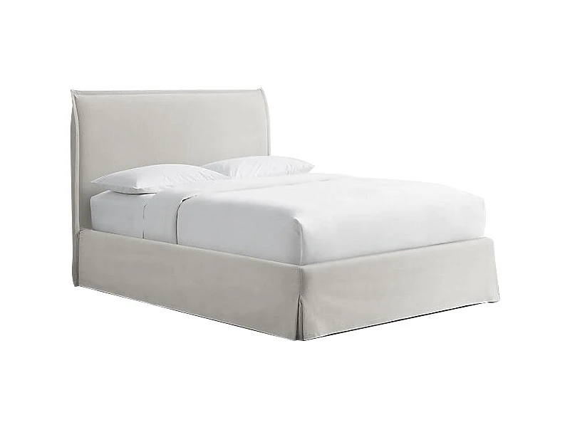 Кровать KENLIE VELVET SLIPCOVERED 140х200, кат. ткани 3 733028  - фото 1