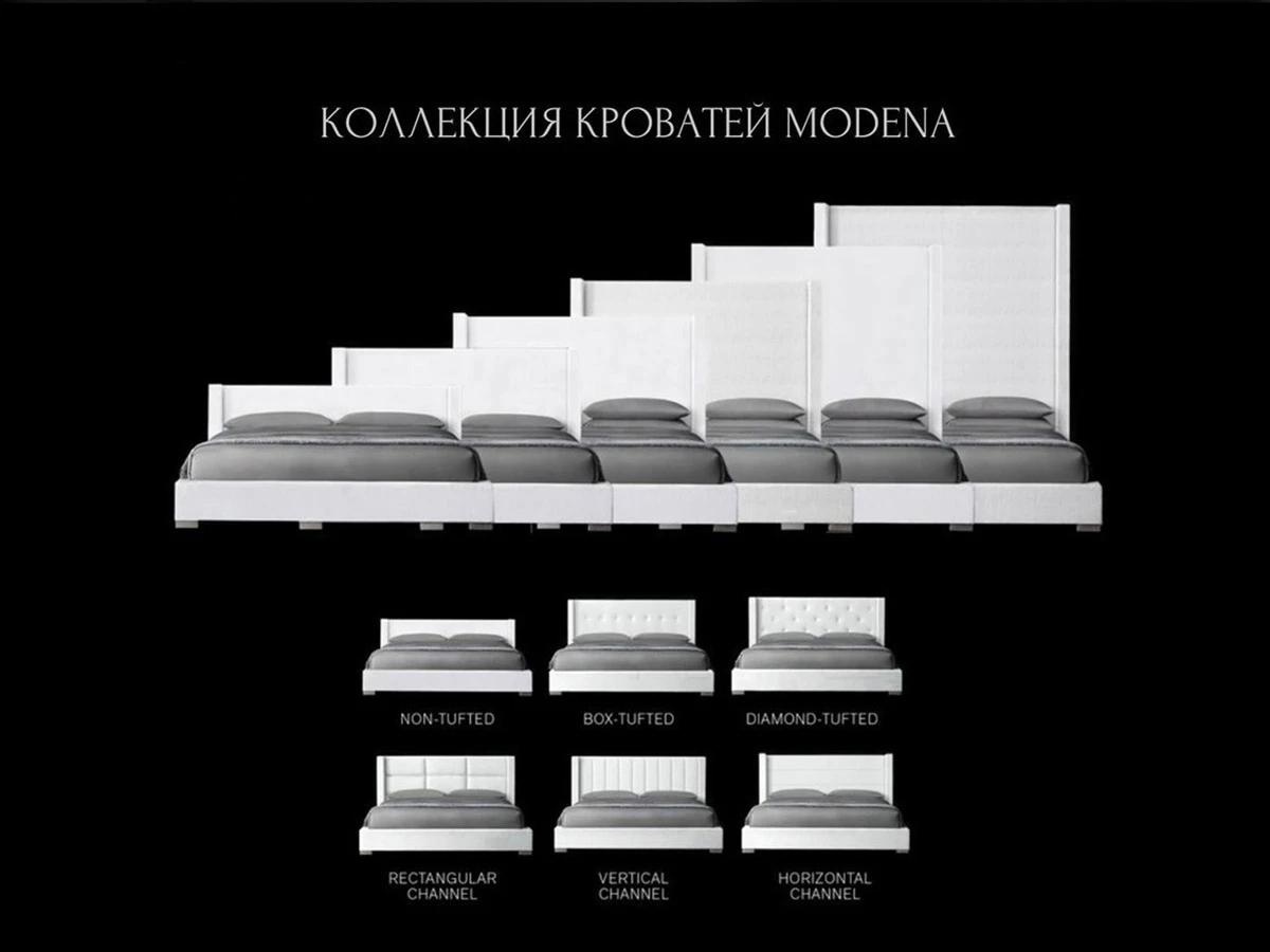 Кровать MODENA EXTENDED PANEL NONTUFTED 180х200, кат. ткани 2 733096  - фото 5