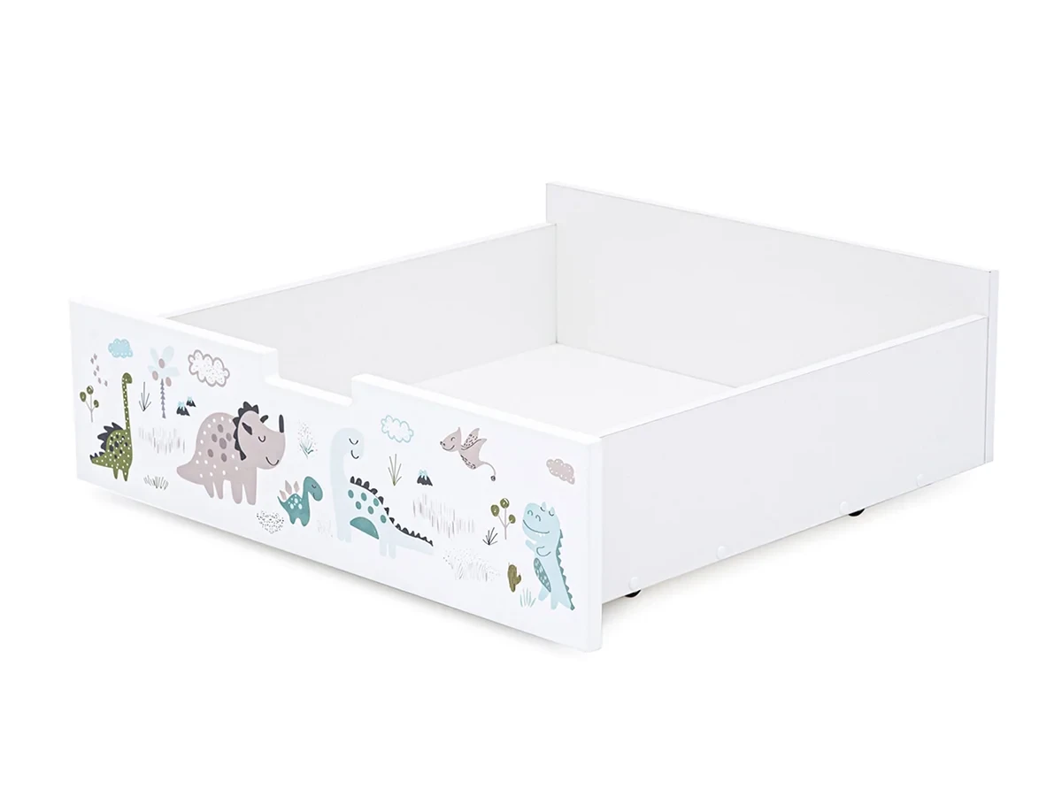 Ящик для кровати Svogen белый/динозаврики 607508