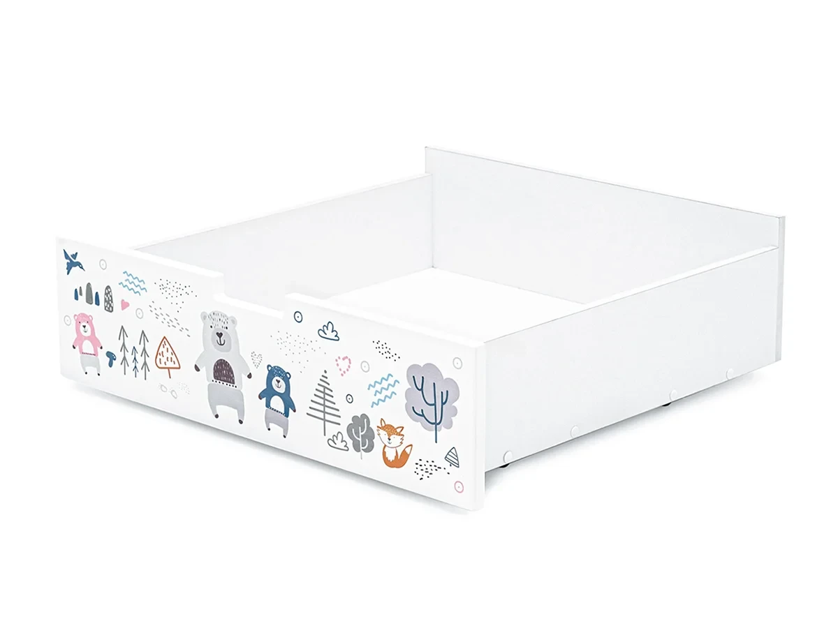 Ящик для кровати Svogen белый/мишки 607509  - фото 1