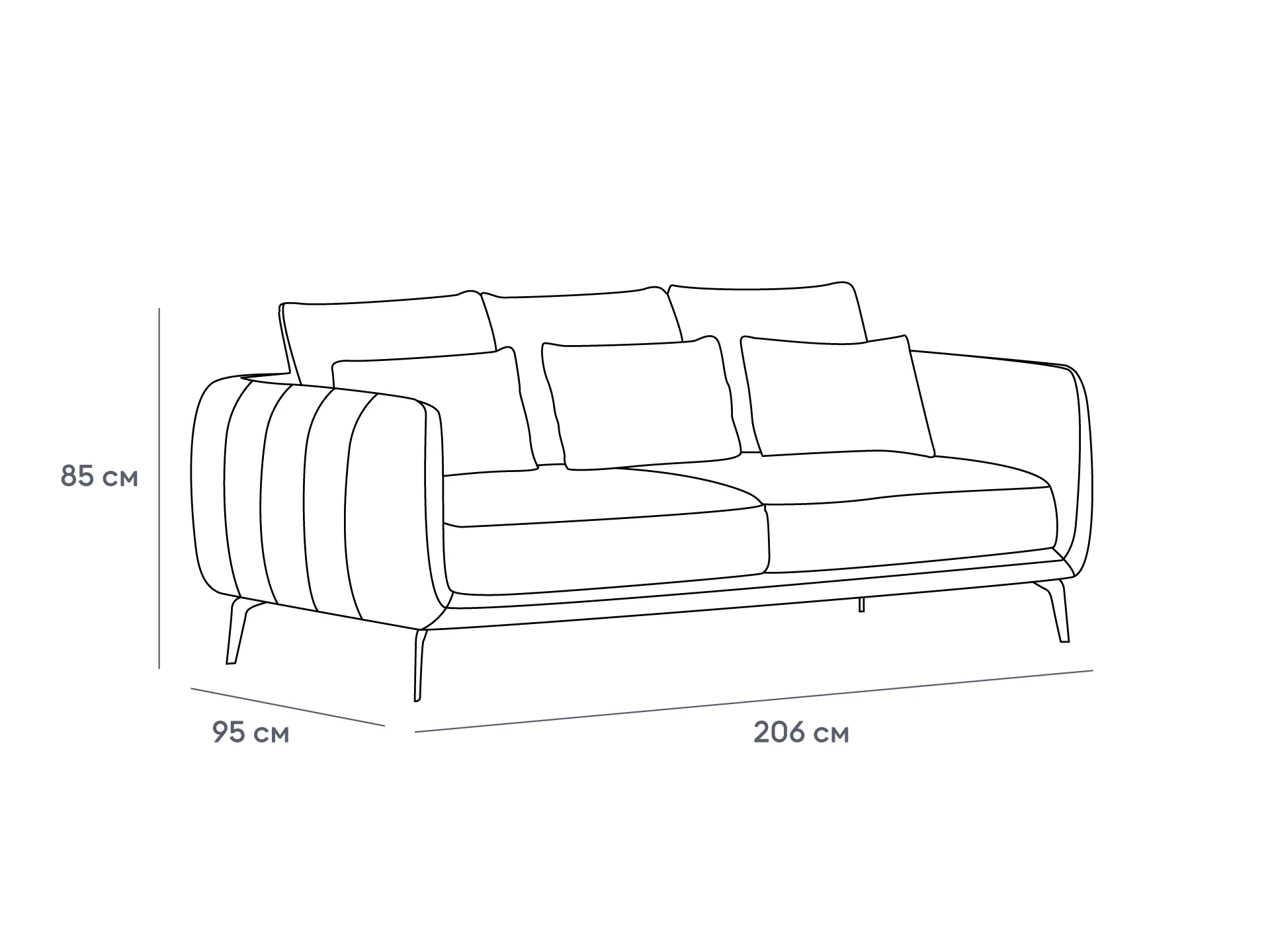 Диван Amsterdam трёхместный 342353  - фото 6