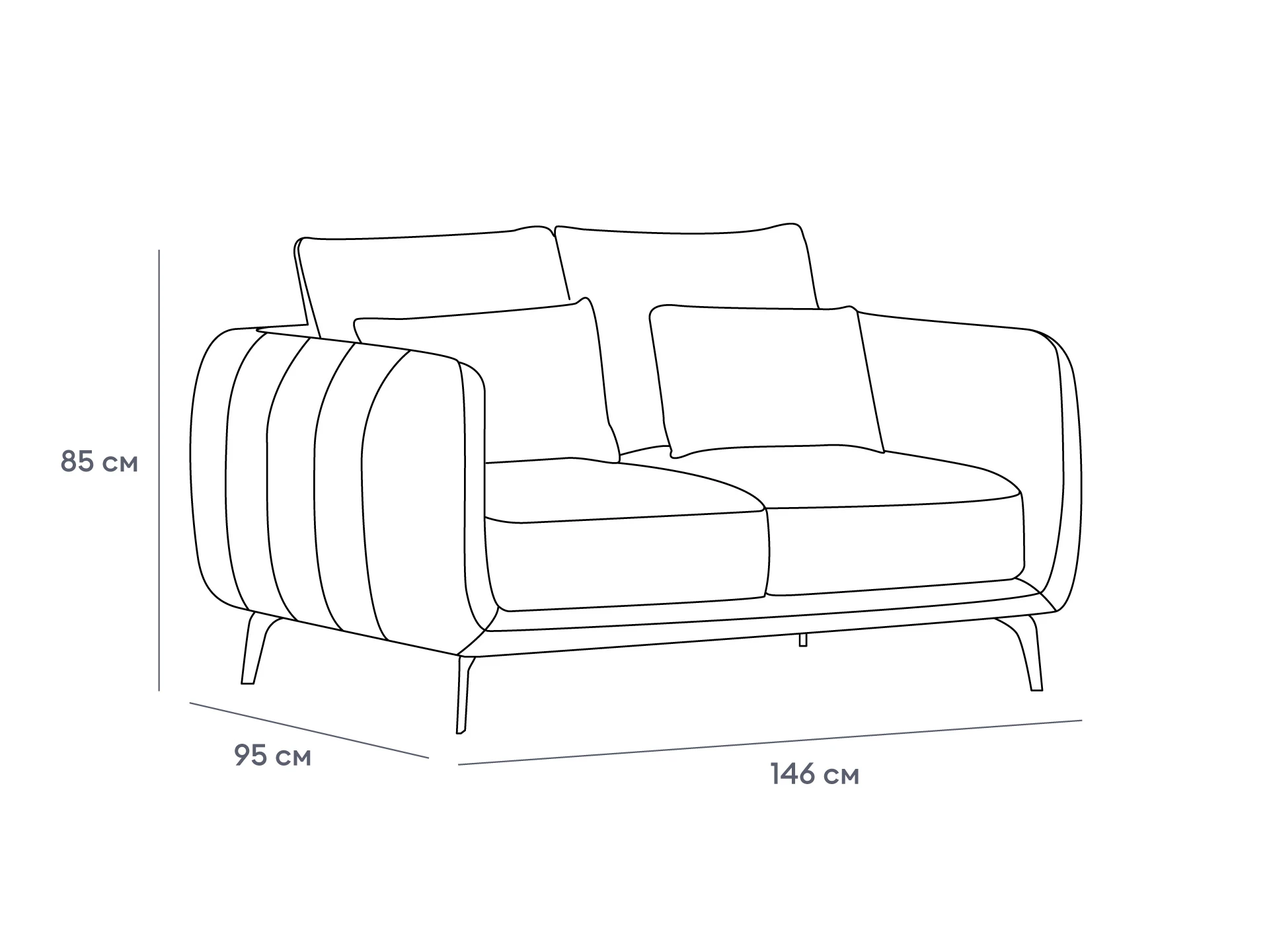 Диван Amsterdam двухместный 698446  - фото 7
