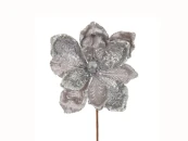 Цветок искусственный серебряный