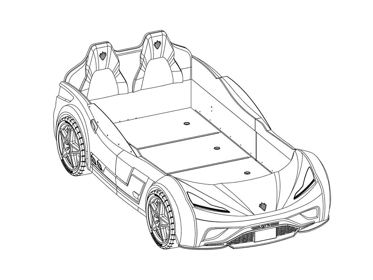 Кровать машина GTS 770329 – купить по цене 129 419 ₽ в Москве в  интернет-магазине ogogo.ru